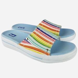 Keds Rainbow Stripe Slide Sandals